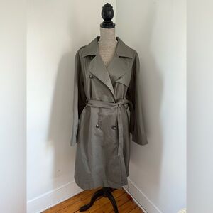 Everlane The Modern Trenchcoat Size XXL Pewter Green Grey